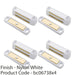 4 PACK Magnetic Cupboard Door Catch 56mm Warbrobe Unit Closer White Nylon 1