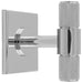 Knurled T Bar Cabinet Door Knob & Matching Backplate - Polished Chrome 40 x 40mm