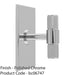 Knurled T Bar Cabinet Door Knob & Matching Backplate - Polished Chrome 76 x 40mm 1