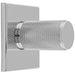 Knurled Cylinder Cabinet Door Knob & Matching Backplate Polished Chrome 40x40mm