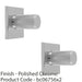 2 PACK Knurled Cylinder Door Knob & Matching Backplate Polished Chrome 40x40mm 1
