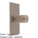 Knurled Cylinder Cabinet Door Knob & Matching Backplate - Satin Nickel 76 x 40mm 1