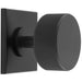 Knurled Radio Cabinet Door Knob & Matching Backplate - Matt Black 40 x 40mm