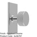 Reeded Radio Cabinet Door Knob & Matching Backplate - Polished Chrome 76 x 40mm 1
