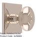 32mm Round Cabinet Door Knob & 40x40mm Matching Backplate Polished Nickel Handle 1