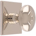 32mm Round Cabinet Door Knob & 40x40mm Matching Backplate Polished Nickel Handle