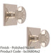 2 PACK 32mm Round Door Knob & 40x40mm Matching Backplate Polished Nickel Handle 1