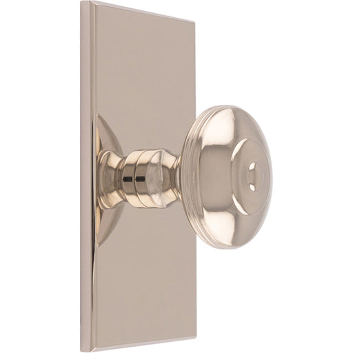 32mm Round Cabinet Door Knob & 76x40mm Matching Backplate Polished Nickel Handle