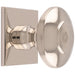 42mm Round Cabinet Door Knob & 40x40mm Matching Backplate Polished Nickel Handle