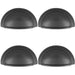 4 PACK Victorian Cup Handle Anthracite 76mm Centres Solid Brass Drawer Pull