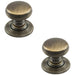 2 PACK Smooth Ringed Cupboard Door Knob 28mm Florentine Bronze Cabinet Handle