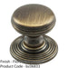 Smooth Ringed Cupboard Door Knob 35mm Diameter Florentine Bronze Cabinet Handle 1