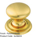 Tiered Mushroom Cupboard Door Knob 25mm Diameter Polished Brass Cabinet Handle 1