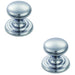 2 PACK Tiered Mushroom Cupboard Door Knob 25mm Polished Chrome Cabinet Handle