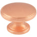 Ring Domed Cupboard Door Knob 32mm Diameter Satin Copper Cabinet Handle