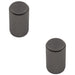 2 PACK Knurled Cylindrical Cupboard Door Knob 18mm Anthracite Cabinet Handle