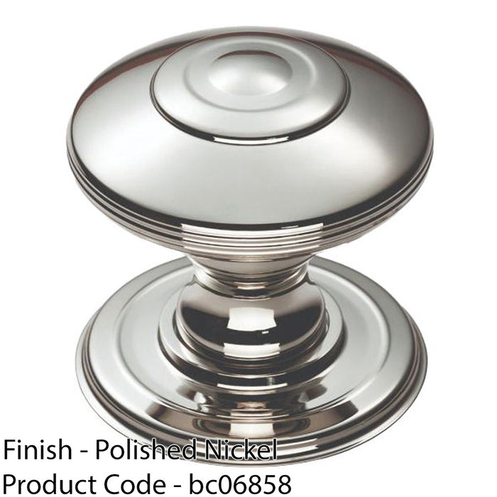 Ring Cabinet Door Knob Rose - 32mm Polished Nickel - Round Cupboard Pull Handle 1