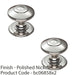 2x Ring Cabinet Door Knob Rose 32mm Polished Nickel Round Cupboard Pull Handle 1