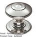 Ring Cabinet Door Knob Rose - 38mm Polished Nickel - Round Cupboard Pull Handle 1