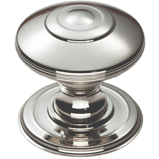Ring Cabinet Door Knob Rose - 38mm Polished Nickel - Round Cupboard Pull Handle