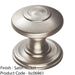 Ring Cabinet Door Knob Rose - 38mm Satin Nickel - Round Cupboard Pull Handle 1