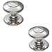 2x Ring Cabinet Door Knob Rose 42mm Polished Nickel Round Cupboard Pull Handle