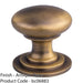 Victorian Tiered Door Knob - 25mm Antique Brass Cabinet Pull Handle Round Rose 1