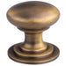 Victorian Tiered Door Knob - 25mm Antique Brass Cabinet Pull Handle Round Rose