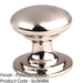 Victorian Tiered Door Knob - 25mm Polished Nickel Cabinet Pull Handle Round Rose 1