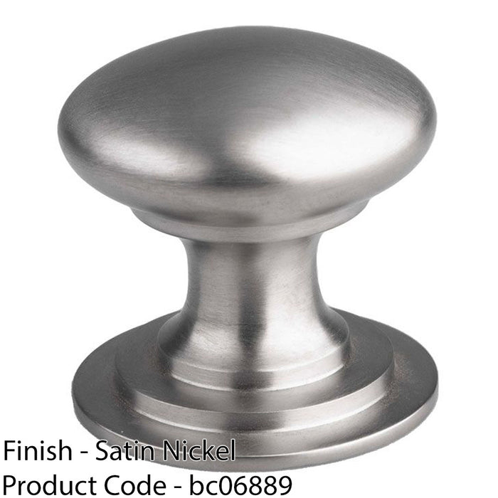 Victorian Tiered Door Knob - 25mm Satin Nickel Cabinet Pull Handle Round Rose 1