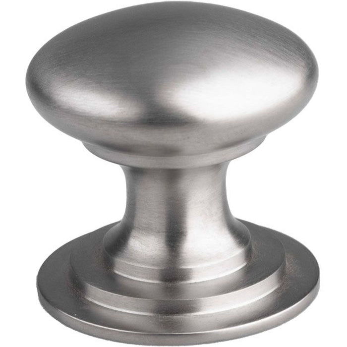 Victorian Tiered Door Knob - 25mm Satin Nickel Cabinet Pull Handle Round Rose