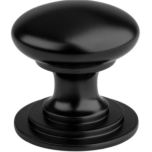 Victorian Tiered Door Knob - 32mm Matt Black Cabinet Pull Handle Round Rose