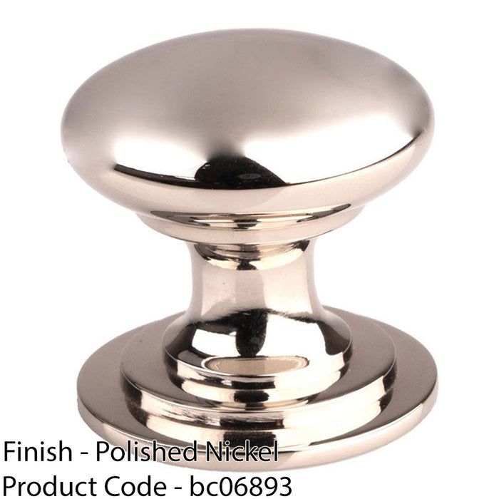 Victorian Tiered Door Knob - 32mm Polished Nickel Cabinet Pull Handle Round Rose 1