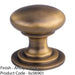 Victorian Tiered Door Knob - 42mm Antique Brass Cabinet Pull Handle Round Rose 1