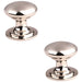 2 PACK Victorian Tiered Door Knob 42mm Polished Nickel Pull Handle Round Rose