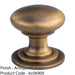 Victorian Tiered Door Knob - 50mm Antique Brass Cabinet Pull Handle Round Rose 1