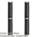 4 PACK Knurled Drawer Bar Pull Handle & Matching Backplate Matt Black 168 x 40mm 1