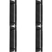 4 PACK Knurled Drawer Bar Pull Handle & Matching Backplate Matt Black 168 x 40mm