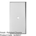 Cabinet Door Knob Backplate - 76mm x 40mm Polished Chrome Cupboard Handle Plate 1
