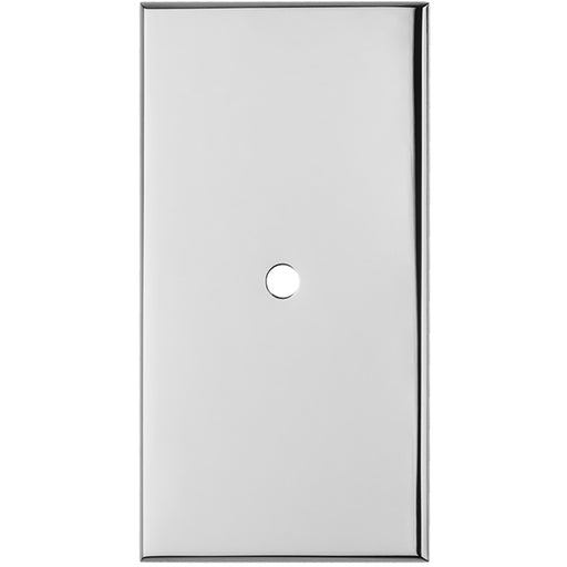 Cabinet Door Knob Backplate - 76mm x 40mm Polished Chrome Cupboard Handle Plate