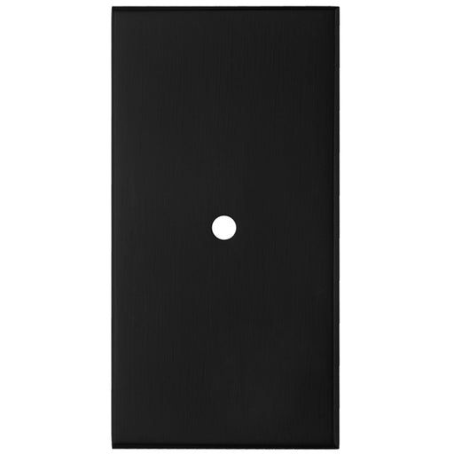 Cabinet Door Knob Backplate - 76mm x 40mm Matt Black Cupboard Handle Plate