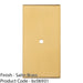 Cabinet Door Knob Backplate - 76mm x 40mm Satin Brass Cupboard Handle Plate 1