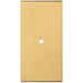 Cabinet Door Knob Backplate - 76mm x 40mm Satin Brass Cupboard Handle Plate