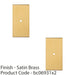 2 PACK Cabinet Door Knob Backplate 76mm x 40mm Satin Brass Cupboard Handle Plate 1