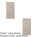 2 PACK Cabinet Door Knob Backplate 76mmx40mm Satin Nickel Cupboard Handle Plate 1