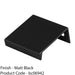 Square Edge Finger Pull Handle - Matt Black 40mm - Slim Cupboard Drawer 1