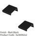 2 PACK Square Edge Finger Pull Handle Matt Black 40mm Slim Cupboard Drawer 1