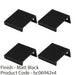 4 PACK Square Edge Finger Pull Handle Matt Black 40mm Slim Cupboard Drawer 1