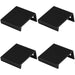 4 PACK Square Edge Finger Pull Handle Matt Black 40mm Slim Cupboard Drawer