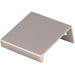 Square Edge Finger Pull Handle - Satin Nickel 40mm - Slim Cupboard Drawer